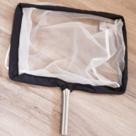 Fish net with frame (SS304), 40 x 30 cm  - fine mesh: 300 µm (flexible net)